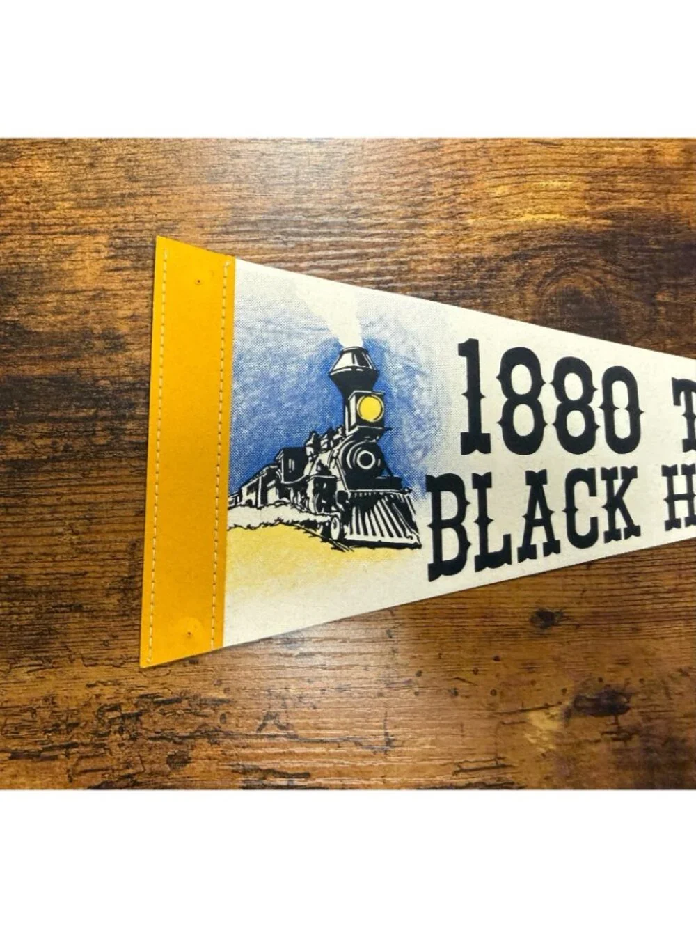 Vintage 1880 Train Black Hills, S.D. pennant